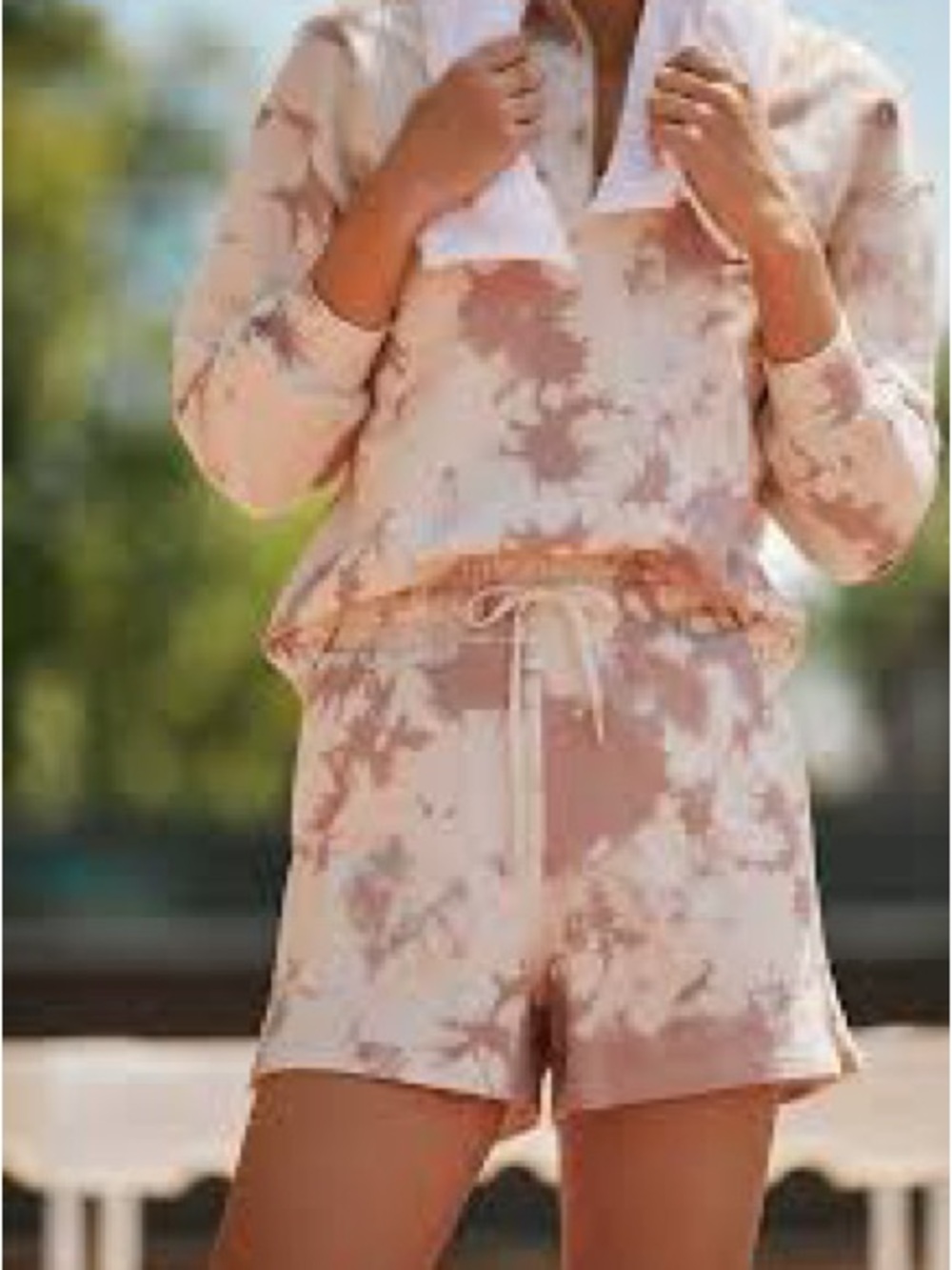 Varley from Anthropologie Pink Tie-Dye Glade shorts size medium